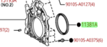 90311A0034 - : OEM Rear Main Seal for Toyota: Sequoia, Tundra Image