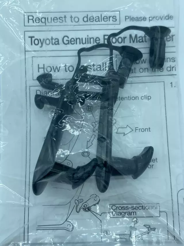 821000820 - Serviceable Components: Floor Mat Clip for Toyota: 4Runner, Avalon, Camry, Corolla, Highlander, Land Cruiser, Matrix, Prius, Sequoia, Tacoma, Tundra, Venza, Yaris Image