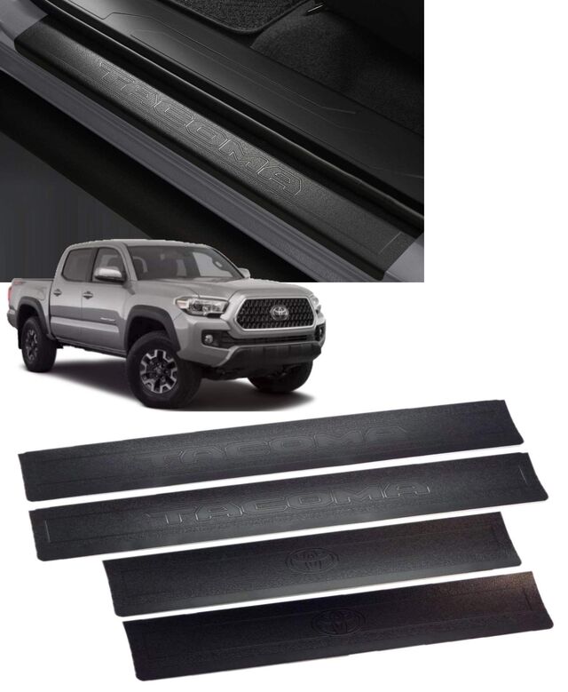 PT7473520102 - Interior: OEM Tacoma Logo Double Cab Door Sill Protector Applique for Toyota: Tacoma Image