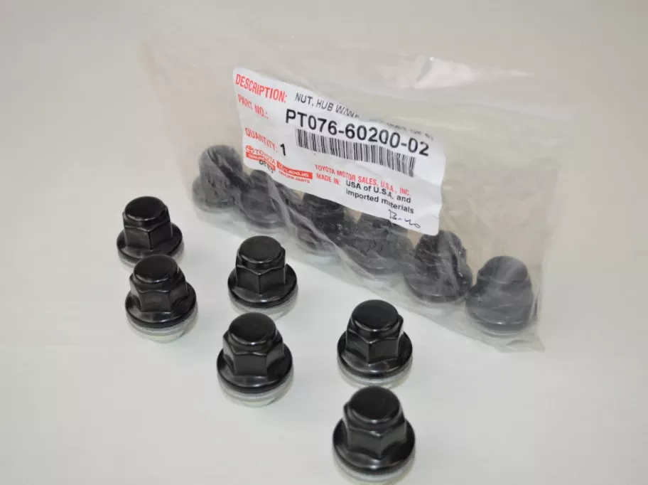 PT0766020002 - : Wheel Lug Nuts, Black Pvd-Pack of 6 for Toyota: 4Runner, Tacoma Image