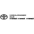 PT9484820B02 - : Blackout Emblem Overlays - XLE for Toyota: Highlander Image