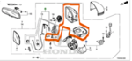 76255TRVA01 - Body: Mirror Housing for Honda: Clarity Image