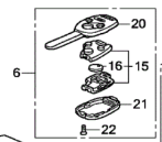 35118SDAA11 - : Replacement Remote Key for Honda: Accord Image