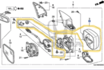 76204SJCA01ZF - Body: Mirror Housing for Honda: Ridgeline Image