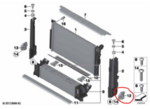 17118620732 - Cooling System: Upper Bracket for BMW: 228i, 228i xDrive, 230i, 230i xDrive, 320i, 320i xDrive, 328d, 328d xDrive, 328i, 328i GT xDrive, 328i xDrive, 330e, 330i, 330i GT xDrive, 330i xDrive, 335i, 335i GT xDrive, 335i xDrive, 340i, 340i GT xDrive, 340i xDrive, 428i, 428i Gran Coupe, 428i xDrive, 428i xDrive Gran Coupe, 430i, 430i Gran Coupe, 430i xDrive, 430i xDrive Gran Coupe, 435i, 435i Gran Coupe, 435i xDrive, 435i xDrive Gran Coupe, 440i, 440i Gran Coupe, 440i xDrive, 440i xDrive Gran Coupe, ActiveHybrid 3, i3, i3s, i8, M2, M235i, M235i xDrive, M240i, M240i xDrive, M3, M4 Image