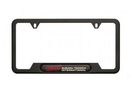 SOA342L126 - Exterior: GENUINE SUBARU STI BLACK LICENSE PLATE FRAME for Subaru Image