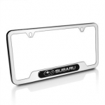 SOA342L127 - Exterior: License Plate Frame, Polished Stainless Steel for Subaru Image