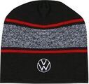 DRG4717 - : VW Beanie Cap - Black, Gray &amp; Red for Volkswagen Image