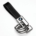 80232209854 - : 3 Ring Leather Key Fob Bla 809027 for BMW Image