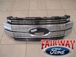 HC3Z8200EB - : 17 thru 19 Super Duty F-250 -F350 F-450 OEM Ford Satin Aluminum PLATINUM Grille for Ford: F-250 Super Duty, F-350 Super Duty, F-450 Super Duty Image