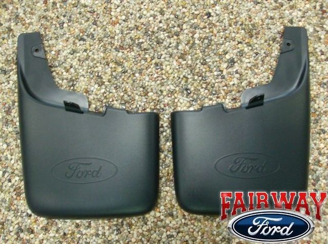 BC3Z16A550BB - Exterior: 11 thru 16 Super Duty F250 F350 OEM Ford Splash Guard Mud Flap w/o Lips 2pc REAR for Ford: E-350 Super Duty, E-450 Super Duty, F-250 Super Duty, F-350 Super Duty, F-450 Super Duty, F-550 Super Duty Image