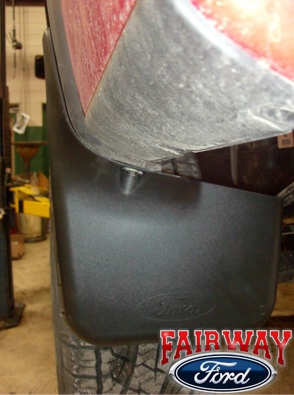 6L3Z16A550BA - Body: 2004 thru 2014 Molded Splash Guards Mud Flaps with Wheel Lips 4-pc for Ford: F-150 Image
