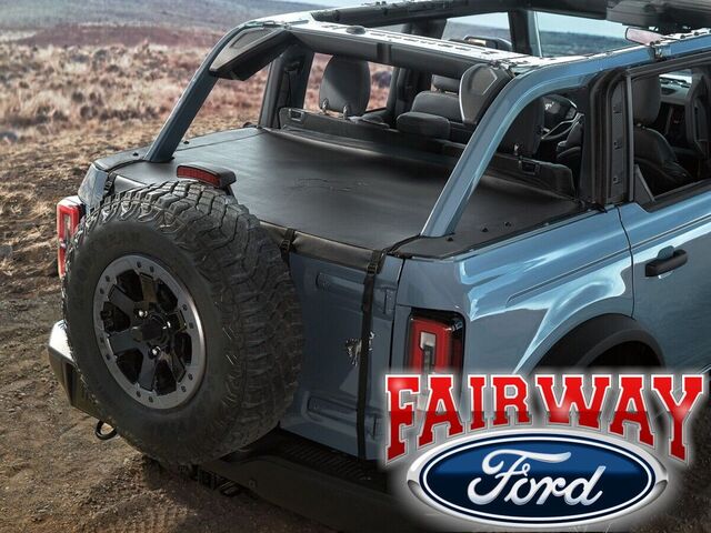 VM2DZ99501A42A - Exterior: 21 thru 23 Bronco Ford OEM Vinyl Soft Tonneau Rear Bed Cover 4-Dr ONLY for Ford Image