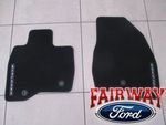 HB5Z7813300AA - : 17 thru 18 Explorer OEM Genuine Ford Carpeted Black Floor Mat Set 4-pc w/ Logo for Ford: Explorer Image