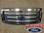 DL3Z8200AB - : 09 thru 14 Ford F150 OEM Genuine Ford 3 Bar Chrome Mesh Grille Grill w/Emblem for Ford: F-150 Image