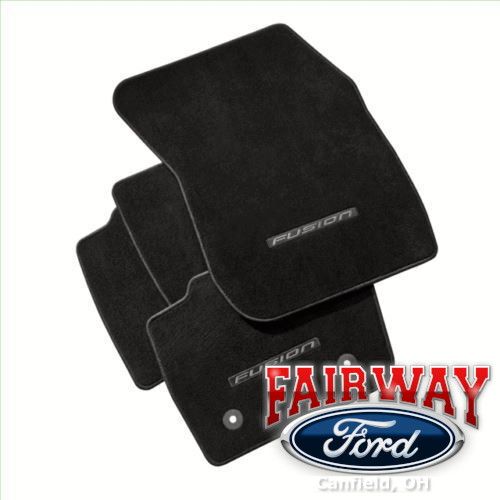 KS7Z5413300CA - Interior: 17 thru 20 Fusion OEM Ford Carpeted Black Floor Mat Set 4pc w/Logo for Ford: Fusion Image