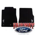 BR3Z6313086CE - : 13 thru 14 Mustang OEM Ford Carpeted Black Floor Mat Set 2-pc with Pony Logo for Ford Image