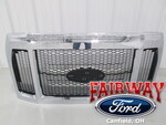 NC4Z8200BA - : 16 thru 23 Super Duty Medium F-650 F-750 OEM Ford Chrome Black Grille Grill for Ford Image