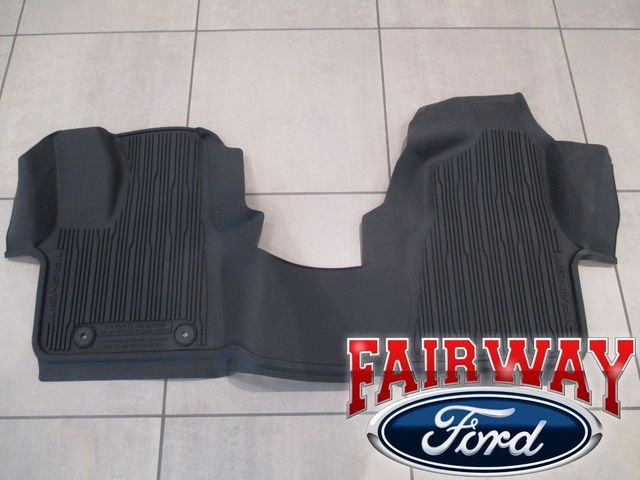 JK4Z1613086AA - Interior: Transit OEM Ford Tray Style Rubber Tray Floor Mat Set 2-pc for CARPET for Ford: Transit-150, Transit-250, Transit-350, Transit-350 HD Image