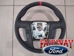 BL3Z3600CB - : 11 thru 14 F-150 OEM Ford Leather Red Accent Steering Wheel w/ Switches RAPTOR for Ford: F-150 Image