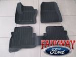 HJ5Z7813300AA - : 2013 thru 2017 Escape OEM Ford Tray Style Molded Black Rubber Floor Mat Set 4-pc for Ford: Escape Image