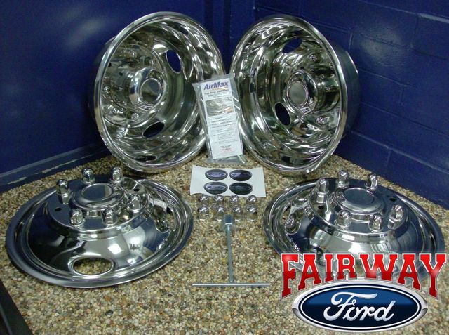 VAC3Z1130A - Wheels: Ford Super Duty F350 Dually OEM Ford 17" Wheel Liners Simulators for Ford: E-350 Super Duty, E-450 Super Duty, F-250 Super Duty, F-350 Super Duty, F-450 Super Duty, F-550 Super Duty Image