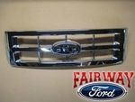 8L8Z8200CACP - : 2008 thru 2012 Escape OEM Genuine Ford Parts Chrome Grille Grill without Emblem for Ford Image