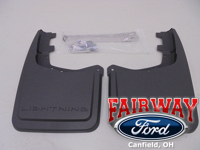 NL3Z16A550BA - Exterior: Molded Carbon Black Splash Guards for Ford: F-150 Image