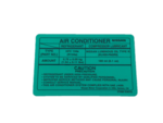 27090EA010 - : AC Label for Nissan: Frontier, Pathfinder, Xterra Image