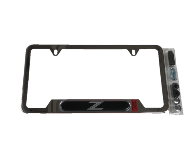 999MBZV000 - Exterior: License Plate Frame (With Z Logo) - Polished for Nissan Image