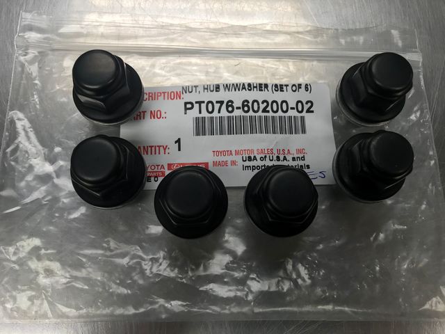 2020-2023 Toyota Wheel Lug Nuts, Black Pvd PT076-60200-02 | Toyota