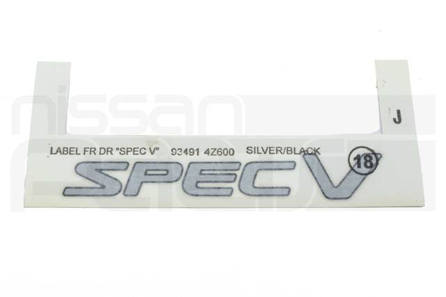 VAN看板 2002-2003 Nissan Sentra Spec-v Decal (b15) 93491-4Z600