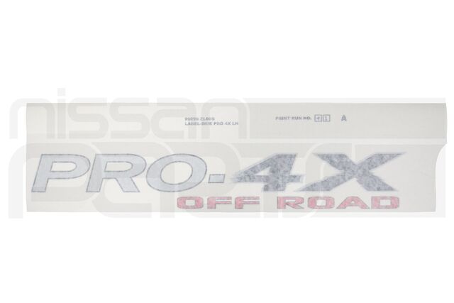 99098ZL00B - : PRO-4X DECAL (RH) (D40 FRONTIER) for Nissan: Frontier Image