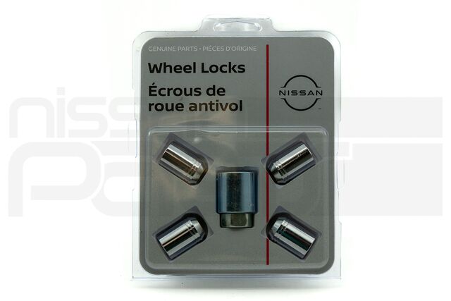T99W2A7020 - Wheels: WHEEL LOCK SET (D41 A61) for Nissan: 350Z, Altima, Armada, Frontier, GT-R, Juke, LEAF, Pathfinder, Rogue, Sentra, TITAN, Versa, Xterra Image