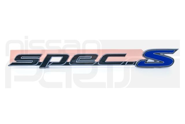 7889685F00 - : "SPEC-S" SIDE EMBLEM (S15) (DARK CHROME) for Nismo Image