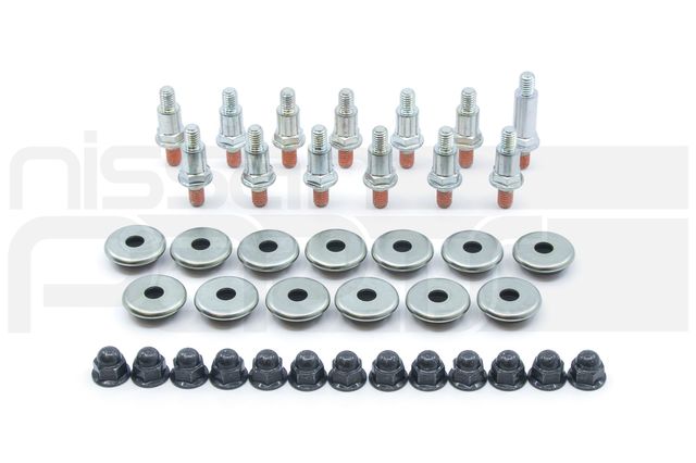 S13SRVCHDWBK - : VALVE COVER HARDWARE KIT (S13 SR20DET) (BLACK) for Nissan Image