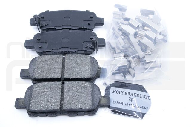 DD06M8H38PNW - : REAR BRAKE PAD SET (VALUE ADVANTAGE) (Z33 L34 F15 ZE0 A36 T32 B16 RZ34 +MORE) for Nissan: 350Z, 370Z, Altima, Juke, LEAF, Maxima, Murano, Pathfinder, Qashqai, Quest, Rogue, Rogue Select, Rogue Sport, Sentra, Z Image
