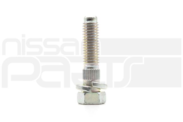 489354P00A - : STEERING JOINT BOLT (S13 S14 S15 Z32 Z33 Z34 R33 R34 R35 +more) for Nissan: Altima, ARIYA, Frontier, Maxima, Murano, NV1500, NV200, NV2500, NV3500, Pathfinder, Quest, Rogue, Sentra, TITAN, TITAN XD, Z Image