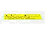 2159989911 - Body: Caution Label for Nissan: 200SX, 240SX, 350Z, Altima, Maxima, NX, Pulsar NX, Sentra, Stanza, Versa Image
