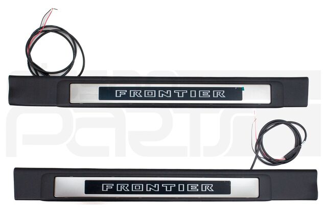 T99G69BU0F - Interior: FRONT ILLUMINATED SCUFF PLATES (23-24 D41 FRONTIER) for Nissan: Frontier Image