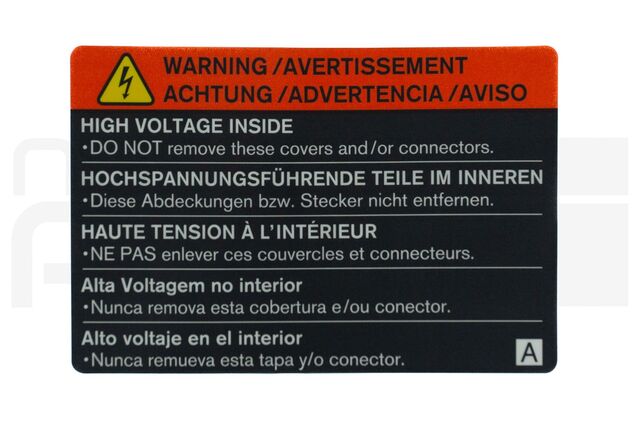 2011-2025 Nissan LEAF High Voltage Warning Label (ze0 Ze1