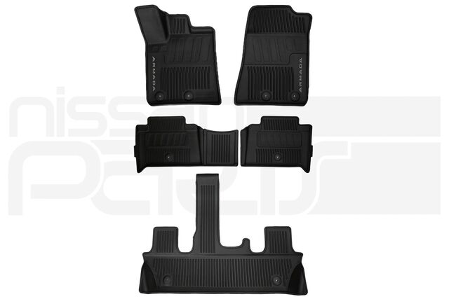 T99E47KP0B - Interior: ALL-WEATHER FLOOR MATS (Y63 ARMADA) (CAPTAINS CHAIRS) for Nissan: Armada Image