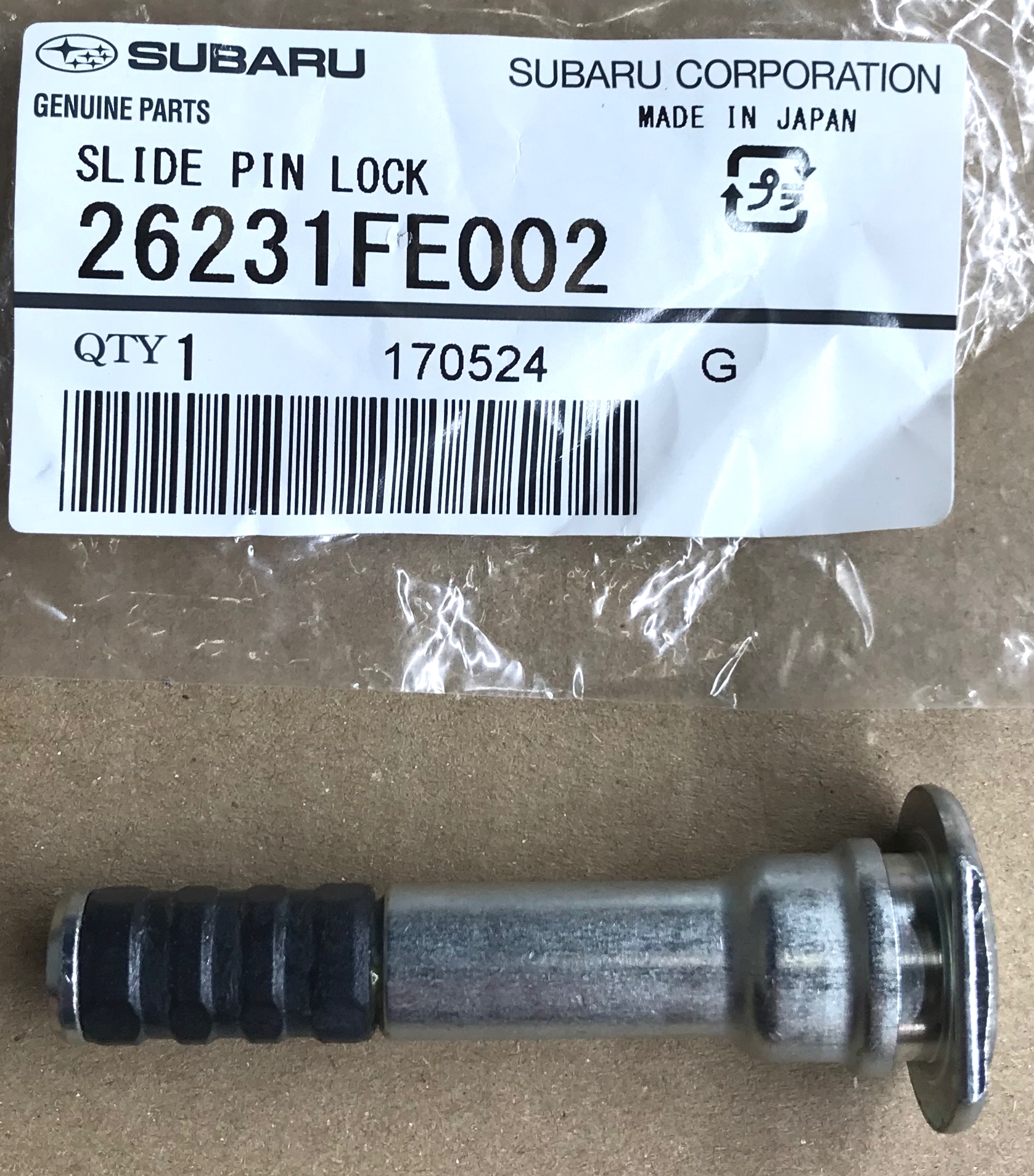 26231FE002 - Brakes: Disc Brake Caliper Pin for Subaru Image
