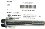 20540AA080 - Suspension: Engine Cradle Bolt for Subaru Image