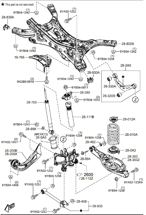 2014-2018 Mazda 3 Stopper Bump | Mazda Parts Factor
