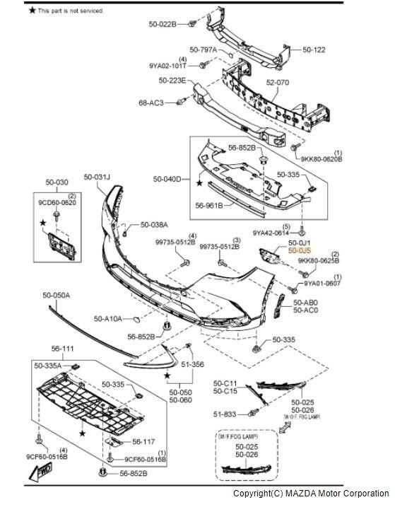 TK48-50-0U1B - Side Retainer - 2016-2020 Mazda CX-9 | Mazda Parts