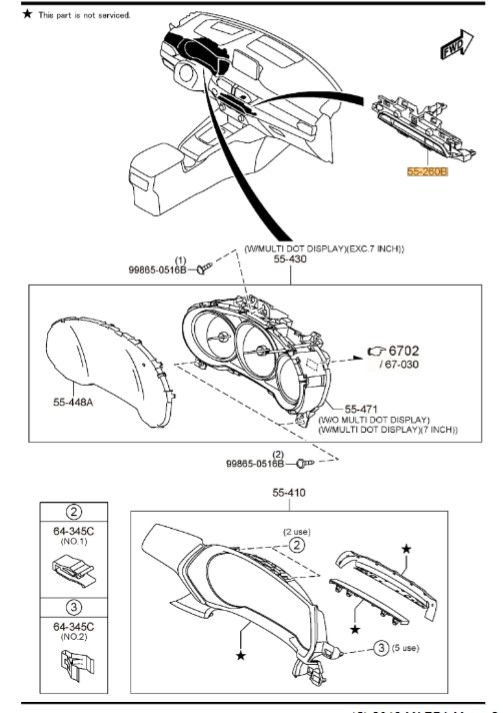 KN3M-55-260 - INDICATOR - 2019 2020 Mazda CX-5 | Mazda Parts Factor