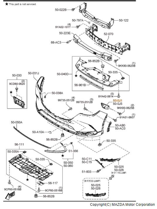 TK48-50-0T1B - Side Retainer - 2016-2020 Mazda CX-9 | Mazda Parts