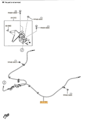 BS3E-44-200K - Parking Brake Cable - 2004-2006 2008-2013 Mazda 3