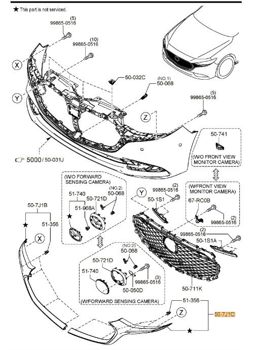 BDTS-50-7K0A - Lower Molding - 2019 2020 Mazda 3 | Mazda Parts Factor